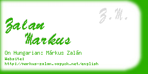 zalan markus business card