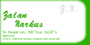 zalan markus business card